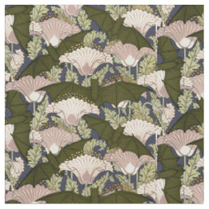 Tissu Vintage Art Nouveau Chauves-Bats Et Populations Mo