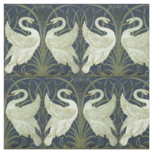 Tissu Vintage Art Nouveau Swans par Walter Crane Fabric