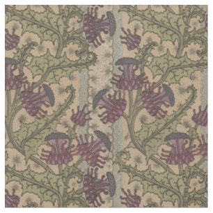 Tissu Vintage Art nouveau Thistle Motif par J. Milesi