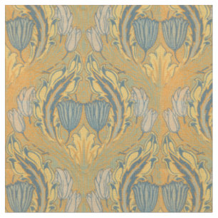 Tissu Vintage Art Nouveau Walter Crane Tulip motif