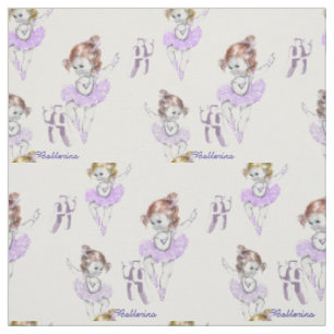 Tissu Vintage Ballerina Baby w Ballet Chaussons Lavande