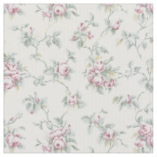 Tissu Vintage chic Rose et raypes