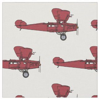 Tissu vintage d'avions de biplan
