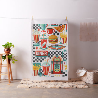 Tissu vintage de motif alimentaire classique de di
