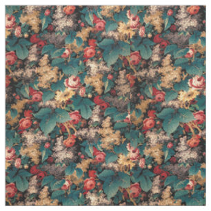 Tissu Vintage époque victorienne Floral Chintz