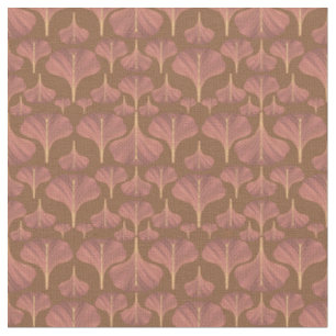 Tissu Vintage Gingko Brown motif floral