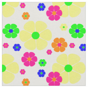 Tissu vintage mod floral groovy
