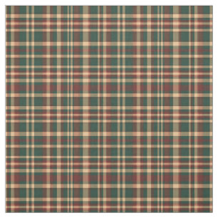 Tissu Vintage rouge et vert Noël Plaid