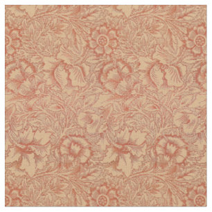 Tissu Vintage William Morris Poppy Motif Floral Fabric