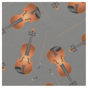 Tissu Viola Music Musicien Salle Décor Gris