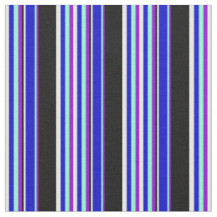 Tissu Violet, Aquamarine, Bleu, Crème à la menthe et lig