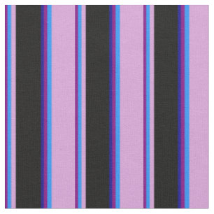 Tissu Violet, Bleu, Plum, Noir et Bleu foncé Motif