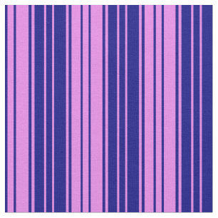 Tissu Violet & Bleu Striped/Linked Motif