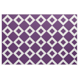 Tissu violet et blanc géométrique de motif de