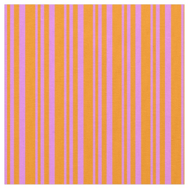 Tissu Violet et foncé orange Motif de bandes (Fermer)