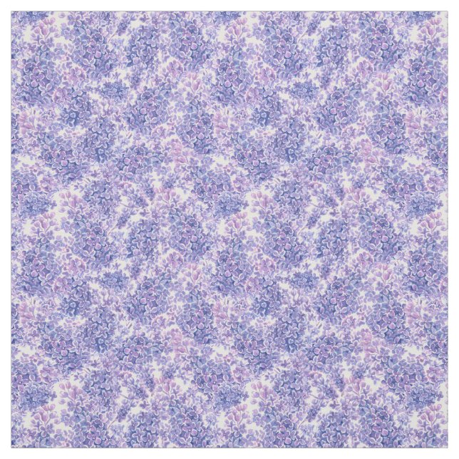 Tissu Violette aquarelle fleurs lilas (Échantillon)