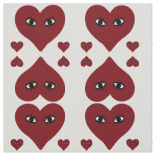 Tissu Visage Cœur Rouge Amour