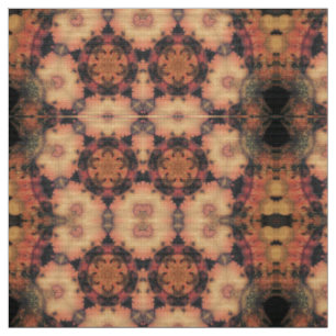 Tissu VISAGES D'ANGE, BOUTEILLES, FLEURS Abstrait Rouge 