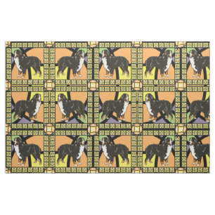 Tissu "vitrail" du chien de montagne bernois