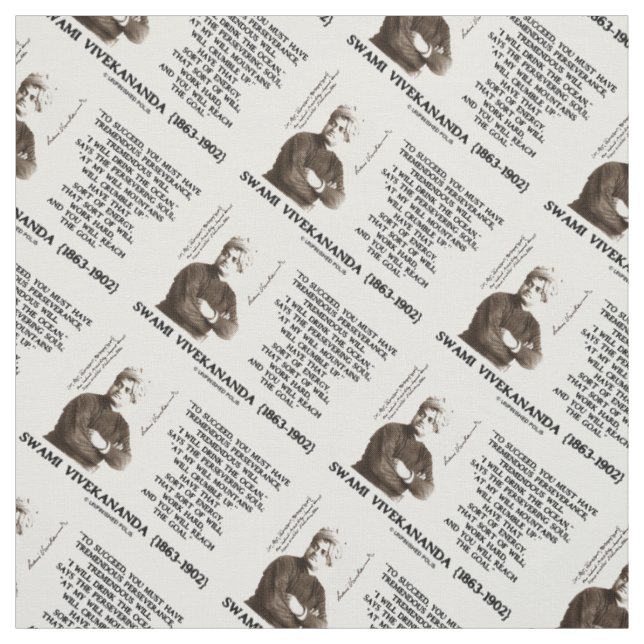 Tissu Vivekananda Pour Réussir Avoir De La Persévérance  (Échantillon)