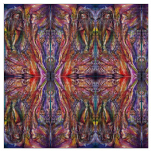 Tissu VIVIEN ET MERLIN Imaginaire bleu violet rose