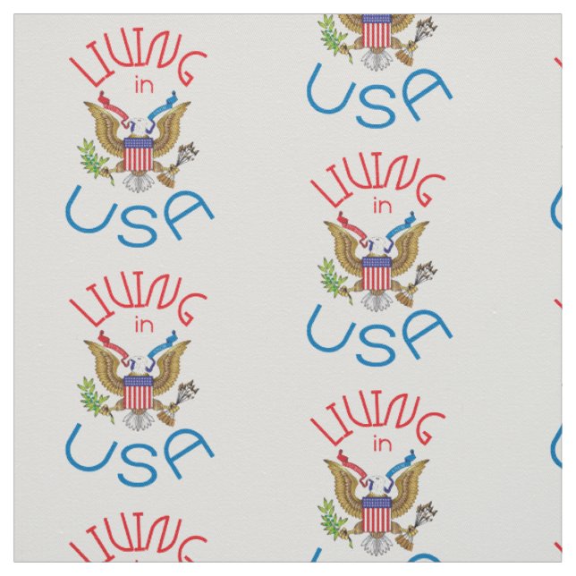 Tissu Vivre aux États-Unis (Échantillon)