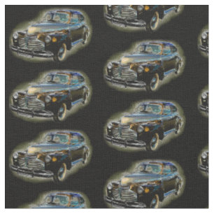 Tissu Voiture Vintage Classique Chevrolet Brown en noir