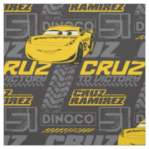 Tissu Voitures 3 Cruz Ramirez - Cruz to Victory Motif 2