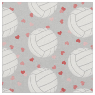 Tissu volleyball avec de minuscules coeurs sur les sport