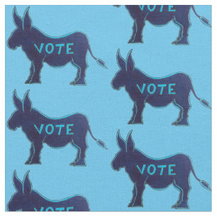 Tissu VOTE Blue Donkey Novembre 2020 Jour de l'élection 