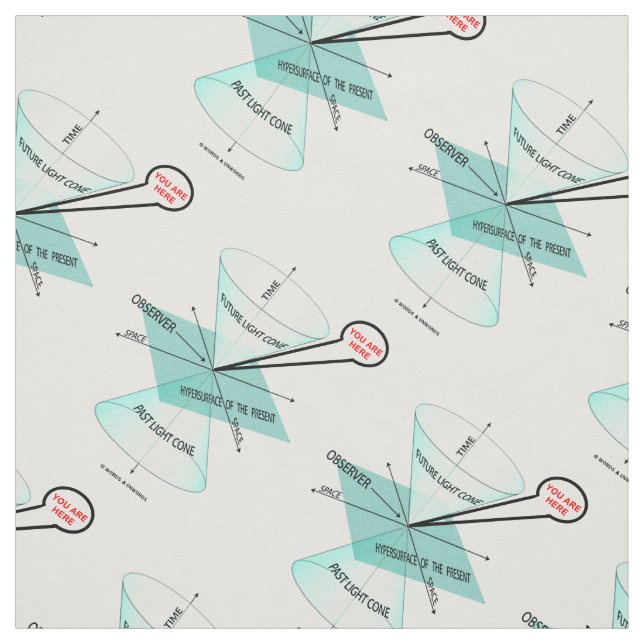 Tissu Vous êtes ici Light Cone Space Time Physics (Échantillon)