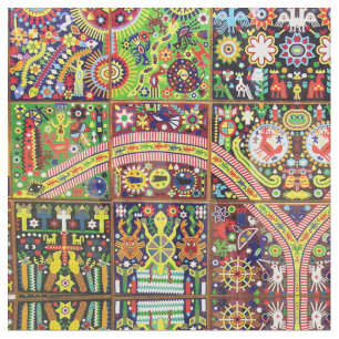 Tissu Voyage tribal maya mexicain de Boho d'art d'Oaxaca