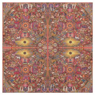 Tissu Voyage tribal maya mexicain de Boho d'art d'Oaxaca