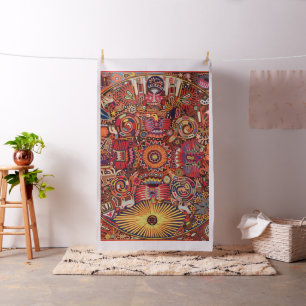 Tissu Voyage tribal maya mexicain de Boho d'art d'Oaxaca
