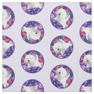 Tissu West Highland White Terrier Peinture Westie Chien
