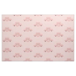 Tissu Whimsal & Fancy Pink Pig mignonne animal de ferme