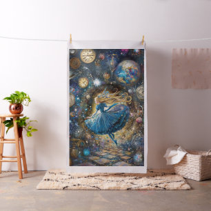 Tissu Whimsical Girl Like Alice In Wonderland Forest