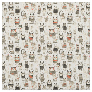 Tissu Whiskers Whimsical : Whimsy Cat