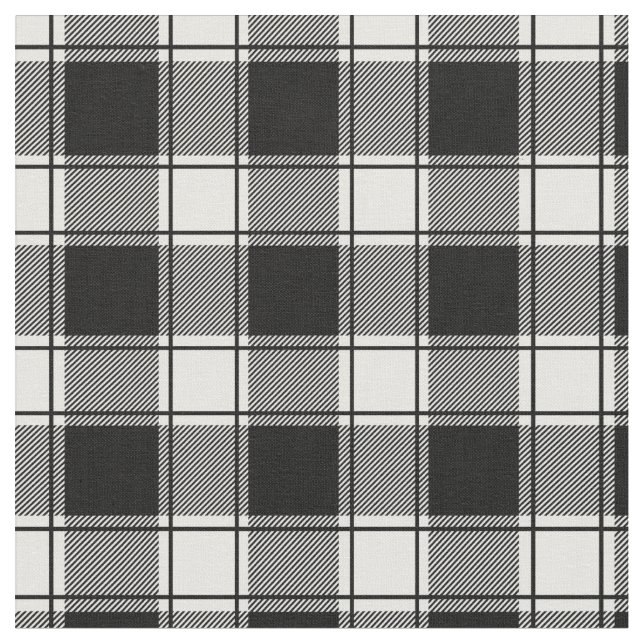 Tissu White & Black Buffalo Plaid (Fermer)