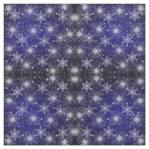 Tissu white stars en blue fabric, colorful house