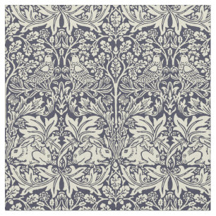 Tissu William Morris Brer Rabbit Motif bleu Vintage
