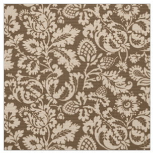 Tissu William Morris Floral Damask, Taupe Tan et Beige