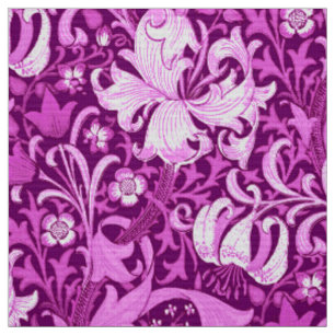 Tissu William Morris Iris et Lily, Amethyst Purple