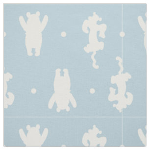 Tissu Winnie l'Ourson Motif Blue Pastel Polka Dot