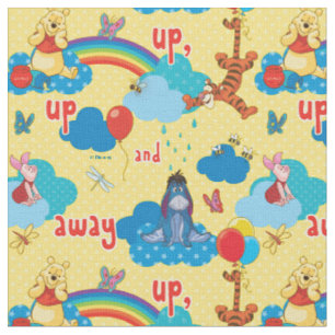 Tissu Winnie l'Ourson Motif Haut et Bas