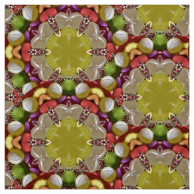 Tissu WOW ~EASTER CANDY ! ~ Vert jaune rouge rouge rouge (Échantillon)