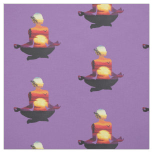 Tissu Yoga Pose Silhouette Avec Coucher De Soleil N'Impo