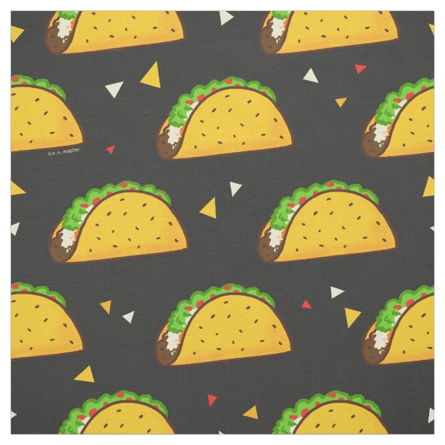 Tissu Yummy Taco Motif (Échantillon)