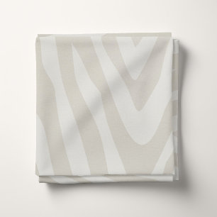 Tissu Zèbre beige lin Imprimer Grande Échelle