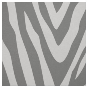 Tissu Zèbre gris et charbon Imprimer Grande échelle